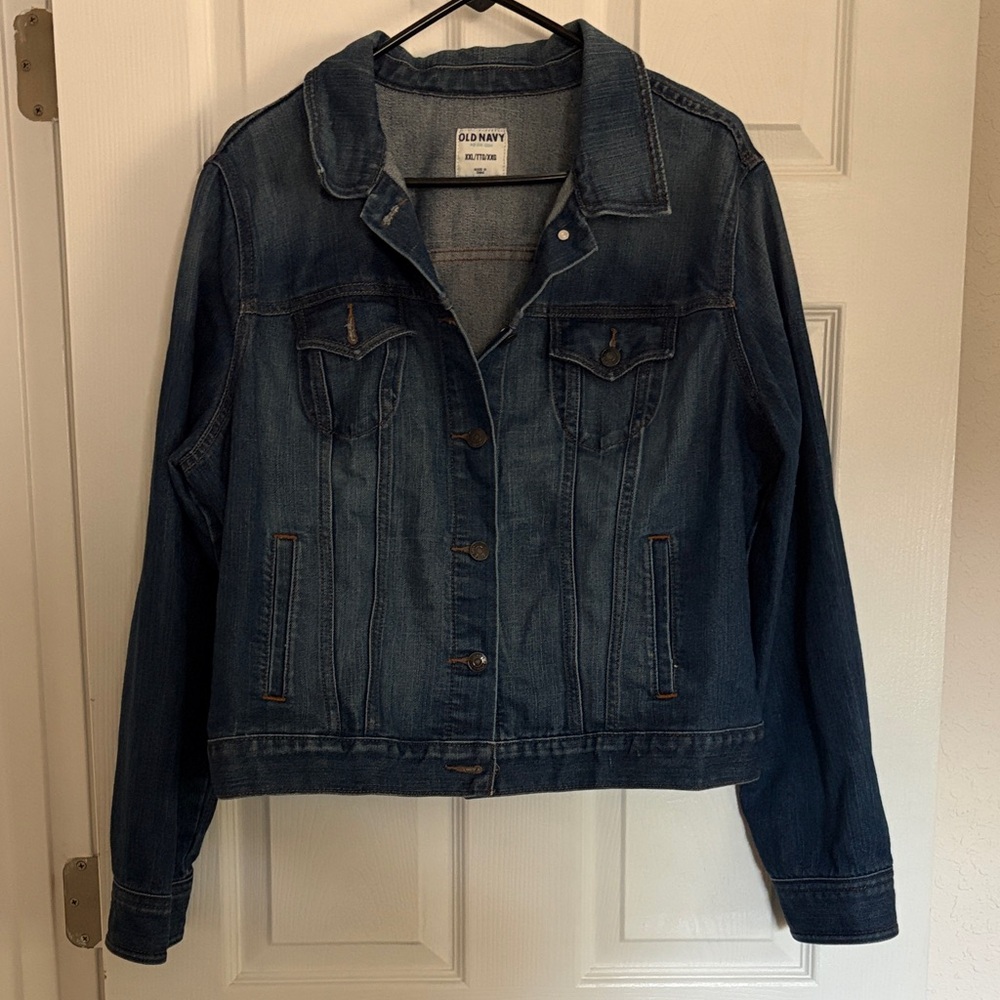 Old Navy Women's Dark Blue Jean Jacket
